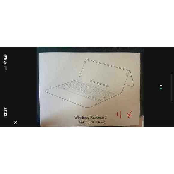 Ozii Ipad 12.9 Inch wireless Keyboard Case KB203 Gray - Picture 1 of 3